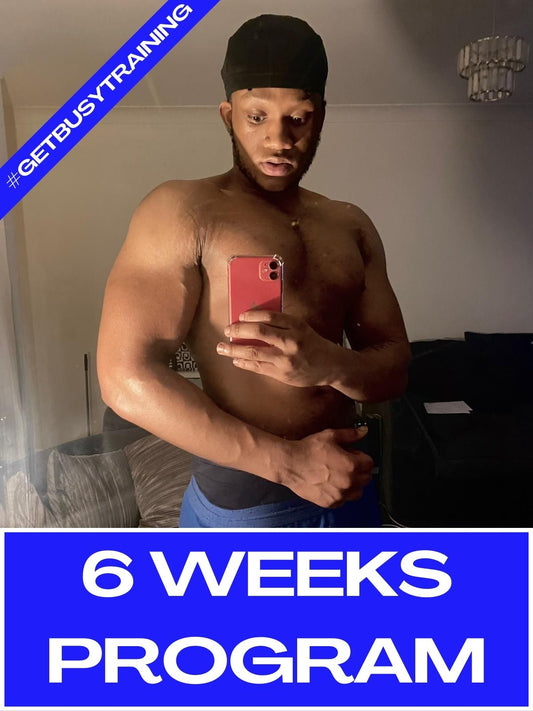 6 Weeks Program by Get Busy Training - Coach Tyrese showing off his natural body after 6 weeks fitness program